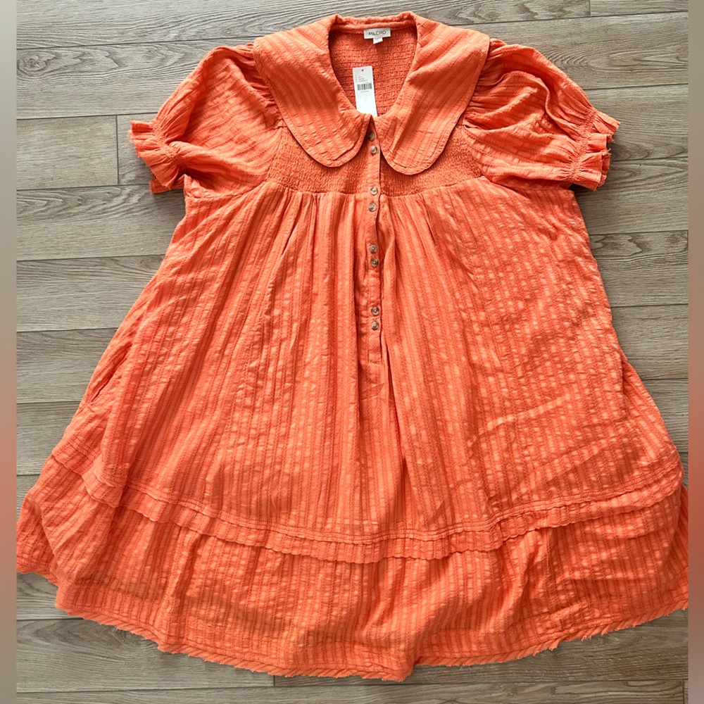 Anthropologie Pilcro Orange Mini Dress